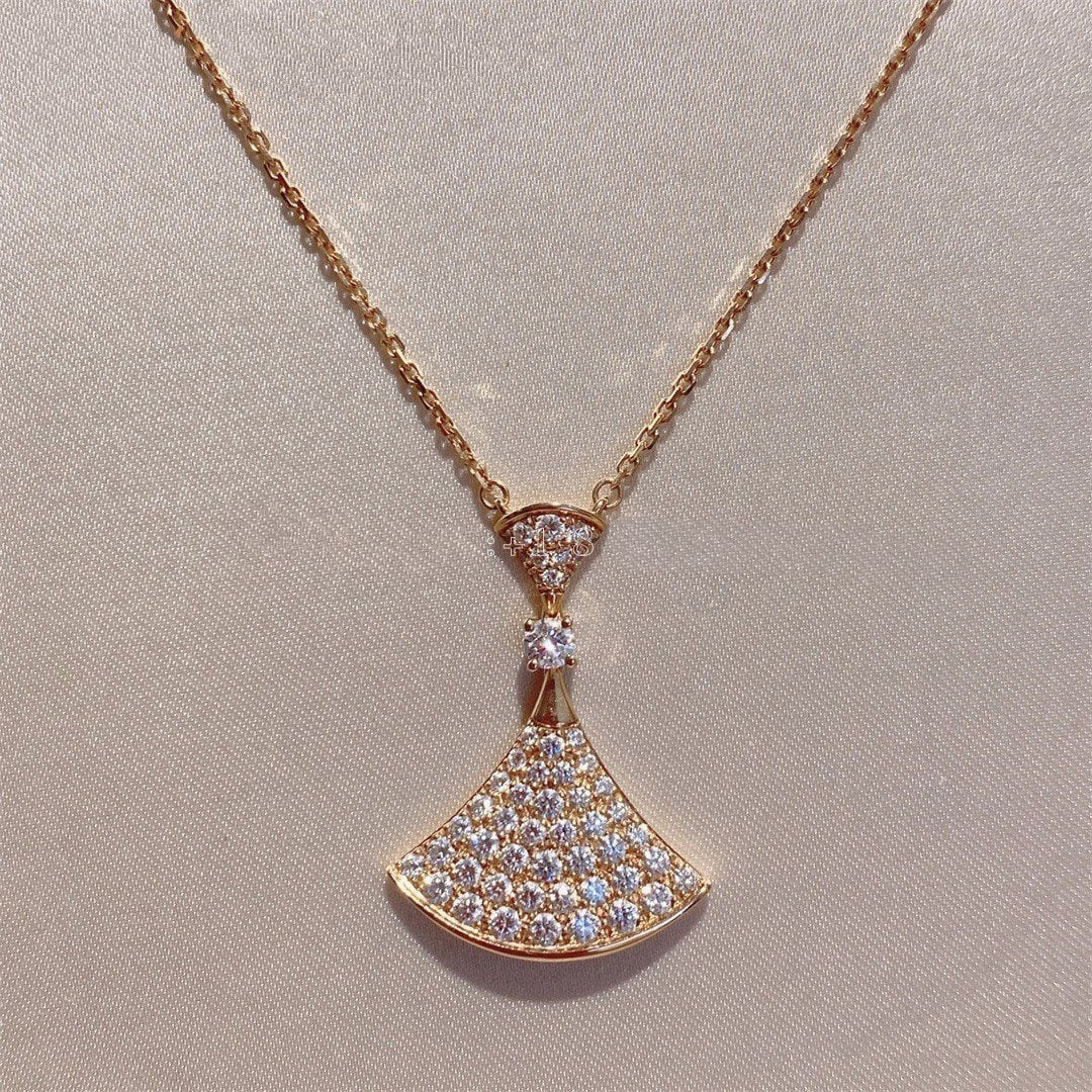 [Solara Jewelry]DREAM NECKLACE PINK GOLD FULL DIAMOND