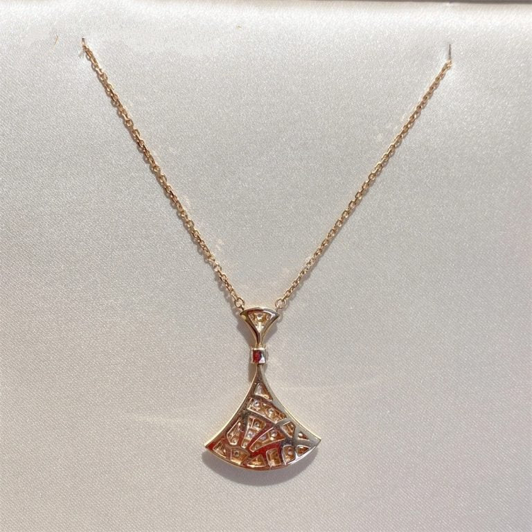 [Solara Jewelry]DREAM NECKLACE PINK GOLD FULL DIAMOND