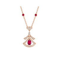[Solara Jewelry]DREAM NECKLACE CARNELIAN DIAMOND PINK GOLD
