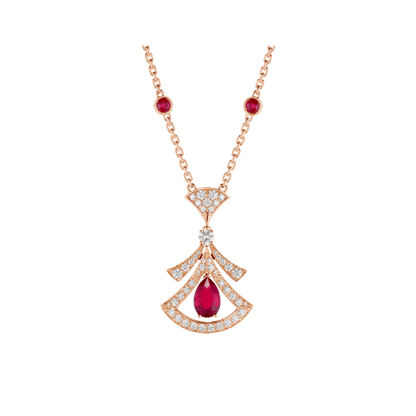 [Solara Jewelry]DREAM NECKLACE CARNELIAN DIAMOND PINK GOLD