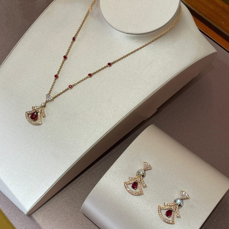 [Solara Jewelry]DREAM NECKLACE CARNELIAN DIAMOND PINK GOLD