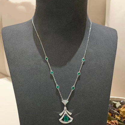 [Solara Jewelry]DREAM NECKLACE MALACHITE DIAMOND SILVER