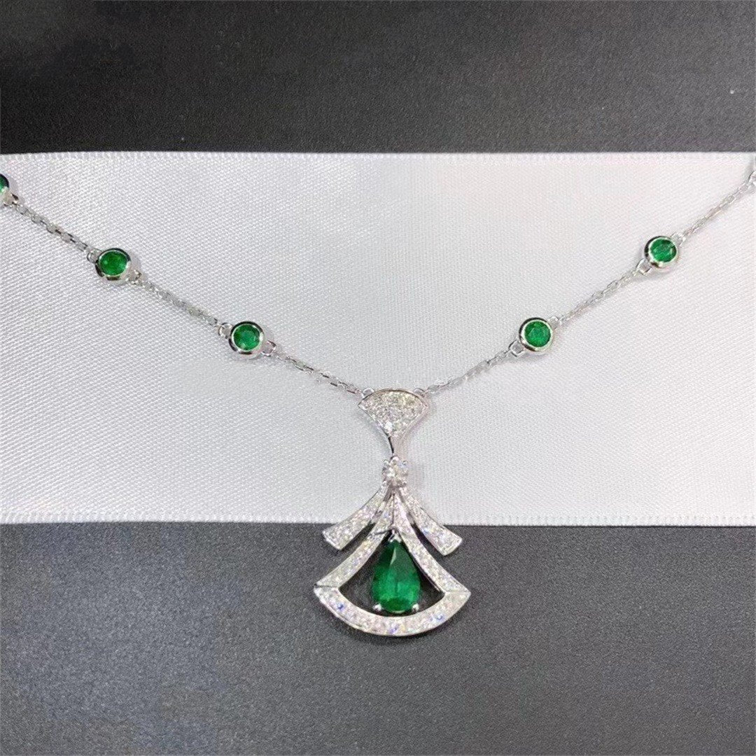 [Solara Jewelry]DREAM NECKLACE MALACHITE DIAMOND SILVER