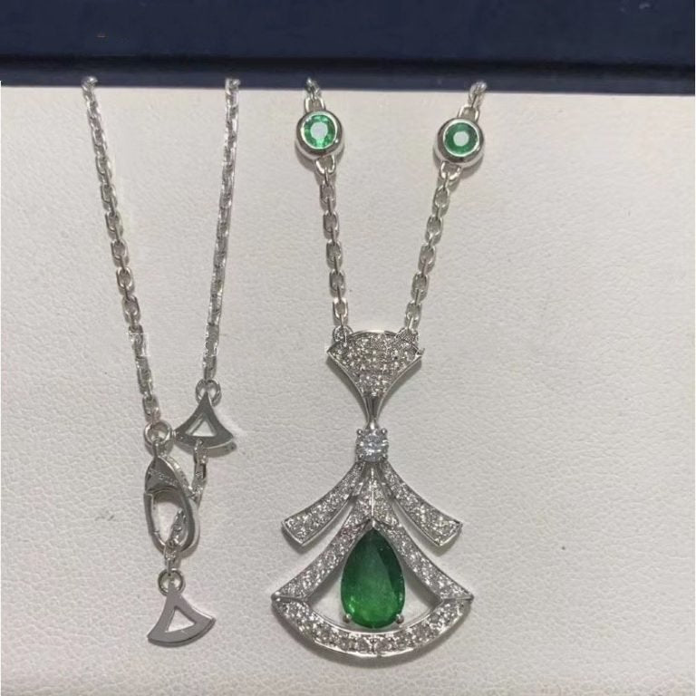 [Solara Jewelry]DREAM NECKLACE MALACHITE DIAMOND SILVER