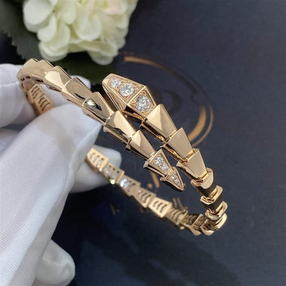 [Solara Jewelry]SERPENTI BRACELET DIAMONDS PINK GOLD