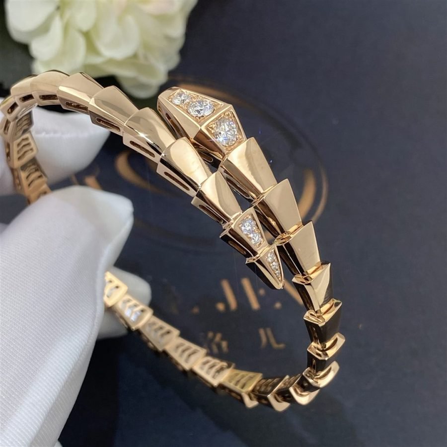 [Solara Jewelry]SERPENTI BRACELET DIAMONDS PINK GOLD