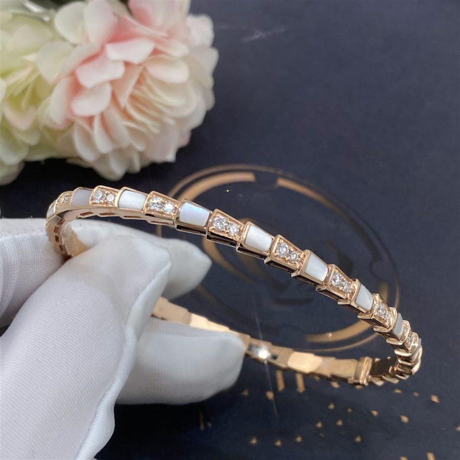 [Solara Jewelry]SERPENTI BRACELET PINK GOLD MOP DIAMOND