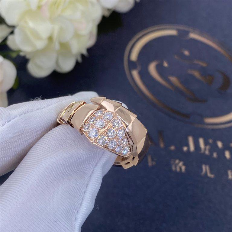 [Solara Jewelry]SERPENTI RING PINK GOLD DIAMOND