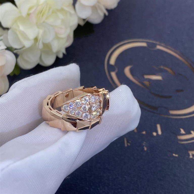 [Solara Jewelry]SERPENTI RING PINK GOLD DIAMOND