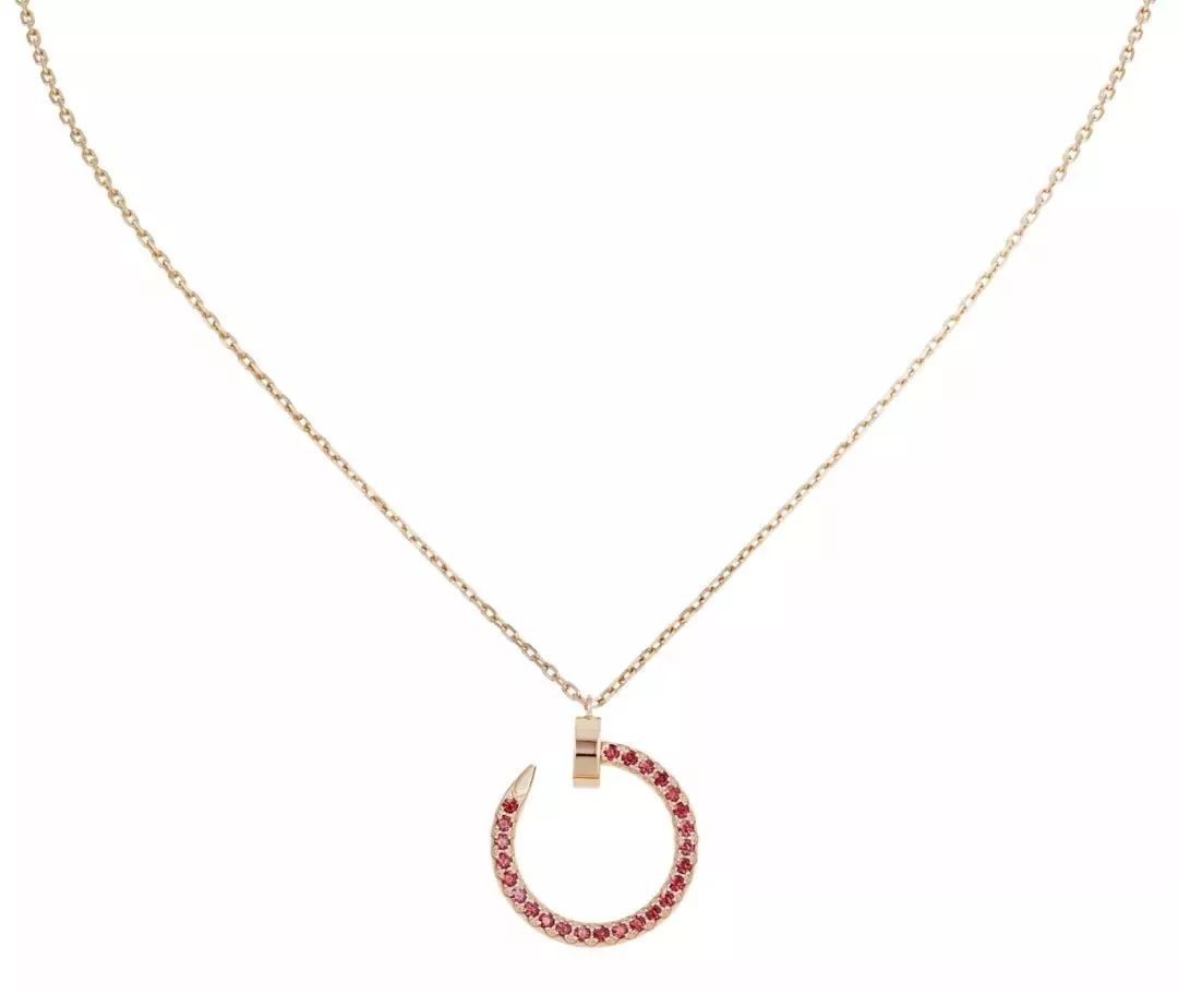 [Solara Jewelry]JUSTE NECKLACE GOLD RED DIAMONDS