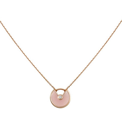 [Solara Jewelry]AMULETTE ROSE GOLD PINK MOP NECKLACE