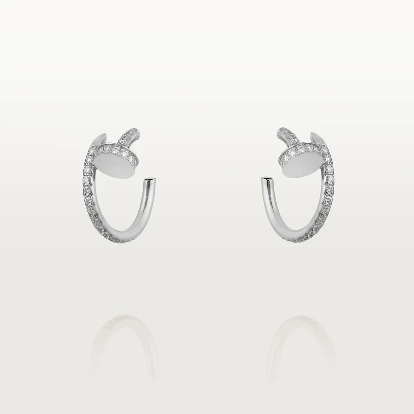 [Solara Jewelry]JUSTE EARRINGS 12.75MM SILVER DIAMOND