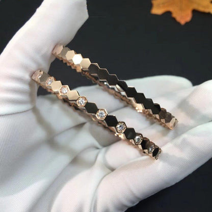 [Solara Jewelry]BEE LOVE PINK GOLD DIAMOND BRACELET
