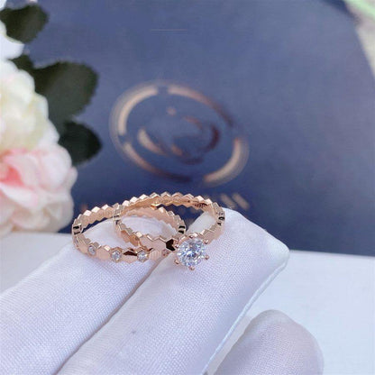 [Solara Jewelry]BEE LOVE RING PINK GOLD 1 DIAMOND