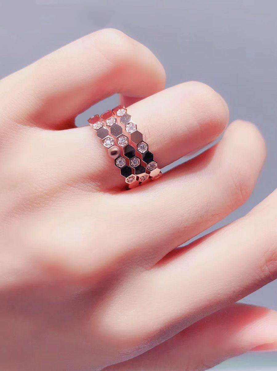 [Solara Jewelry]BEE LOVE RING PINK GOLD DIAMOND