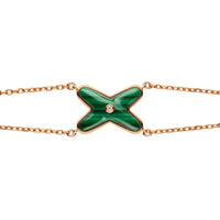 [Solara Jewelry]JEUX BRACELET MALACHITE PINK GOLD 1 DIAMOND