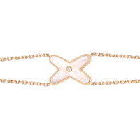 [Solara Jewelry]JEUX BRACELET WHITE MOP PINK GOLD 1 DIAMOND