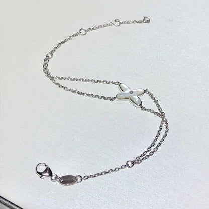 [Solara Jewelry]JEUX BRACELET WHITE MOP SILVER 1 DIAMOND