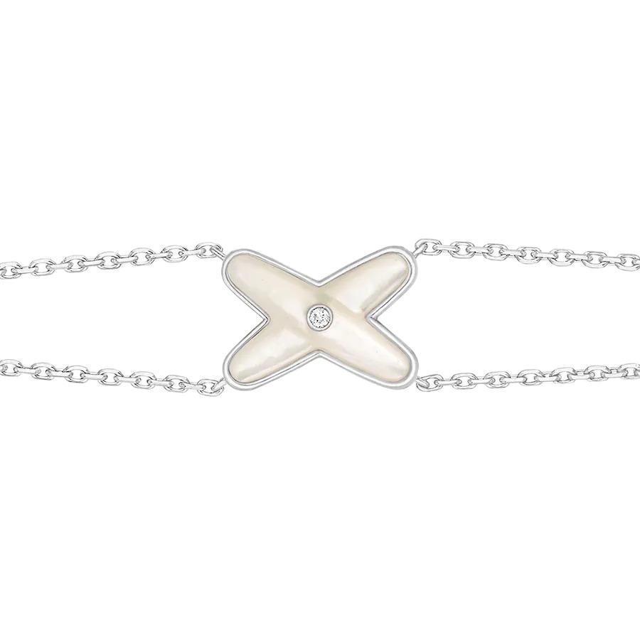 [Solara Jewelry]JEUX BRACELET WHITE MOP SILVER 1 DIAMOND