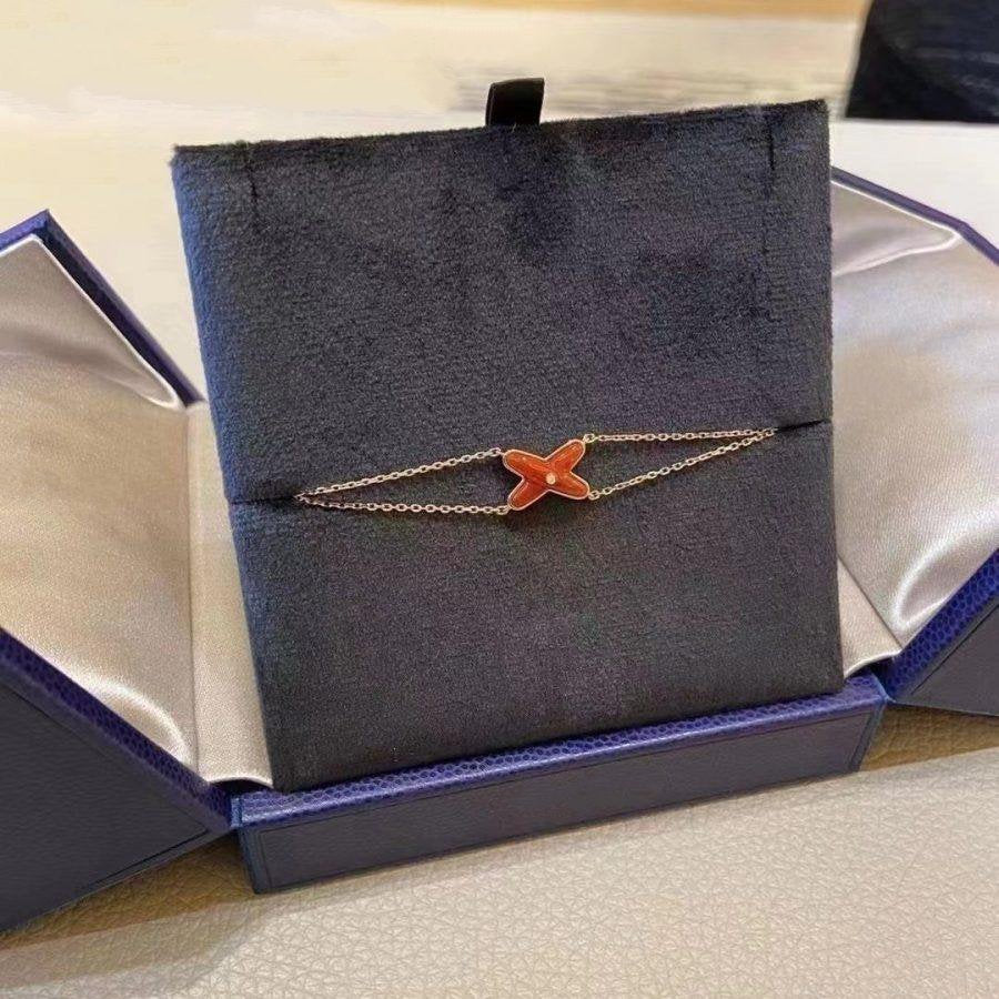 [Solara Jewelry]JEUX BRACELET CARNELIAN PINK GOLD 1 DIAMOND