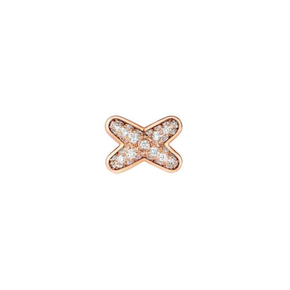 [Solara Jewelry]JEUX DE PINK GOLD DIAMOND EARRINGS