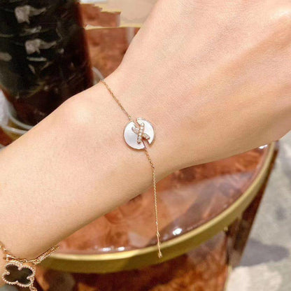 [Solara Jewelry]JEUX DE BRACELET MOP PINK GOLD DIAMONDS