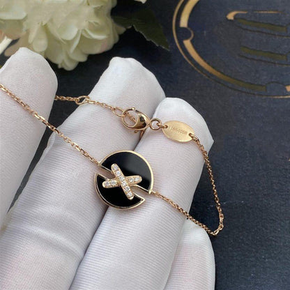 [Solara Jewelry]JEUX DE BRACELET ONYX PINK GOLD DIAMOND
