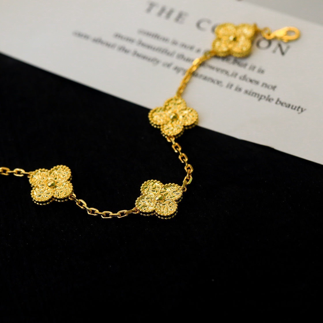 [Solara Jewelry]CLOVER 5 MOTIFS BRONZING BRACELET