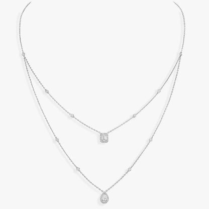 [Solara jewelry]Diamond Necklace My Twin 2 Rows