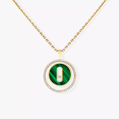[Solara jewelry]Lucky Move Diamond Necklace in Rose Gold and White Mother-of-Pearl