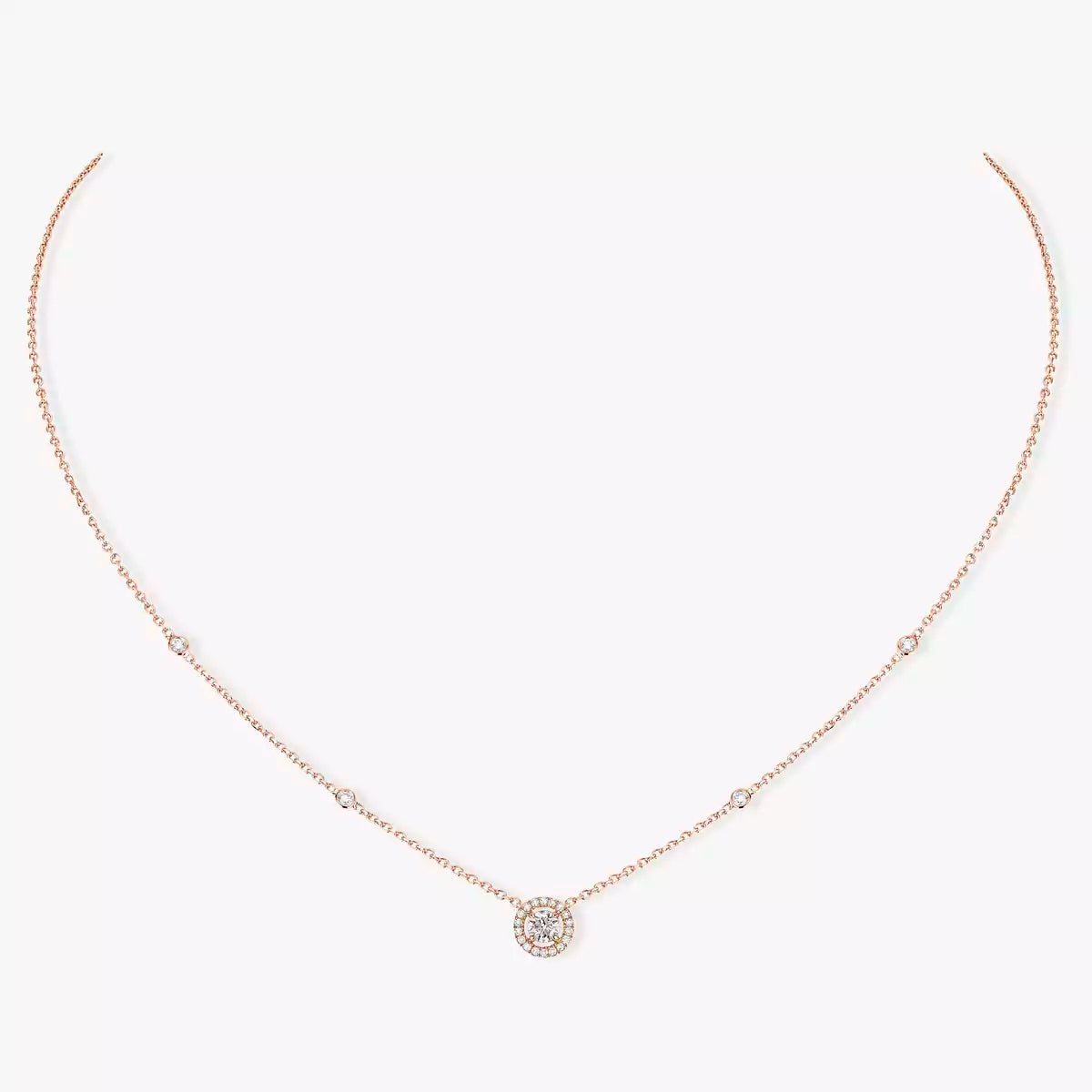 [Solara jewelry]Diamond Necklace 0,20ct Brilliant Shape Joy