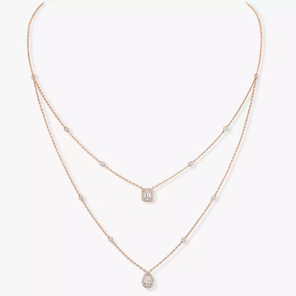 [Solara jewelry]Diamond Necklace My Twin 2 Rows