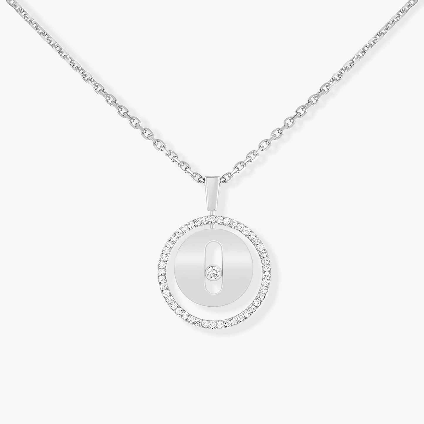 [Solara jewelry]LUCKY MOVE PM NECKLACE SILVER DIAMOND