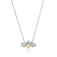 [Solara Jewelry]PAPER FLOWERS YELLOW DIAMOND FIREFLY PENDANT