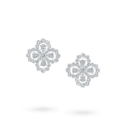 [Solara Jewelry]LOOP EARRINGS FULL MOTIF DIAMOND 16MM