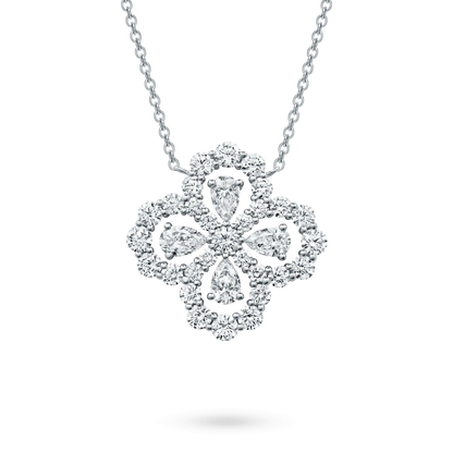 [Solara Jewelry]LOOP NECKLACE FULL MOTIF DIAMOND 16MM MULTIPLE COLORS