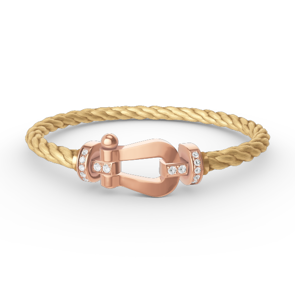 [Solara Jewelry]FORCE LARGE HORSESHOE HALF DIAMOND BRACELET ROSE GOLD