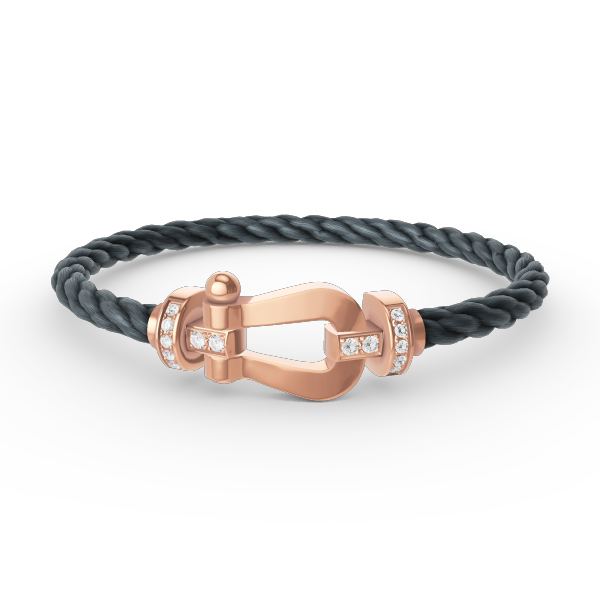 [Solara Jewelry]FORCE LARGE HORSESHOE HALF DIAMOND BRACELET ROSE GOLD