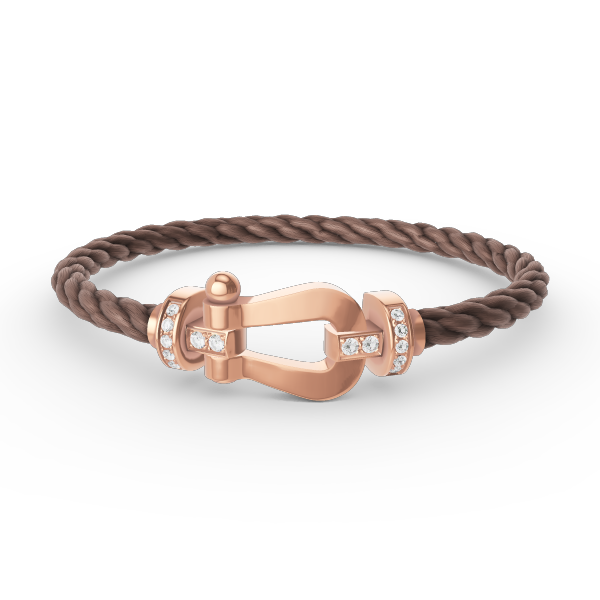 [Solara Jewelry]FORCE LARGE HORSESHOE HALF DIAMOND BRACELET ROSE GOLD
