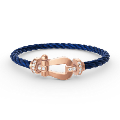 [Solara Jewelry]FORCE LARGE HORSESHOE HALF DIAMOND BRACELET ROSE GOLD
