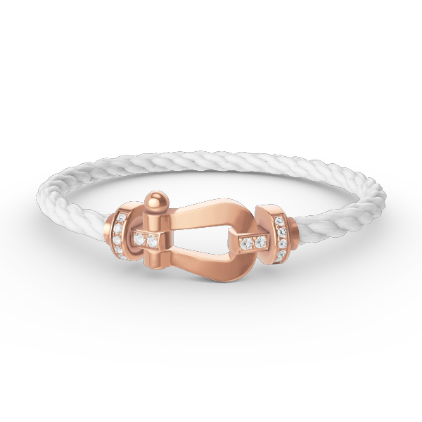 [Solara Jewelry]FORCE LARGE HORSESHOE HALF DIAMOND BRACELET ROSE GOLD