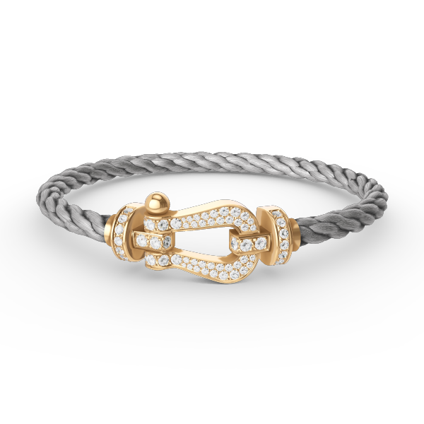 [Solara Jewelry]FORCE LARGE HORSESHOE FULL DIAMOND BRACELET GOLD