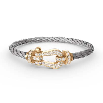 [Solara Jewelry]FORCE LARGE HORSESHOE FULL DIAMOND BRACELET GOLD