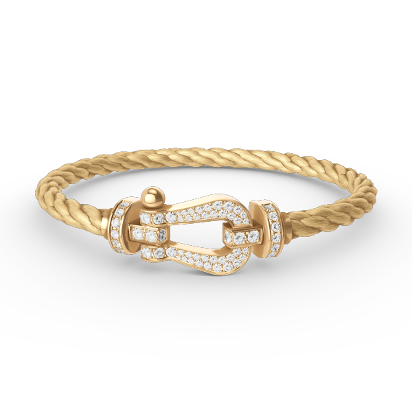 [Solara Jewelry]FORCE LARGE HORSESHOE FULL DIAMOND BRACELET GOLD
