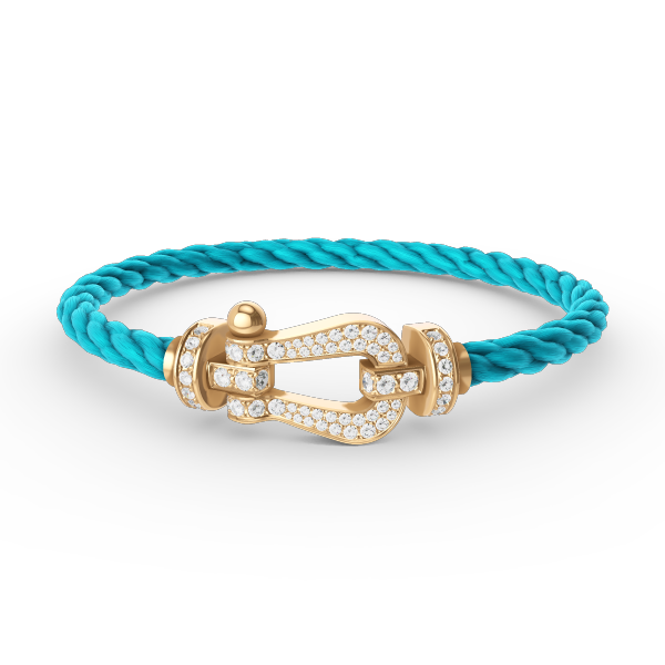 [Solara Jewelry]FORCE LARGE HORSESHOE FULL DIAMOND BRACELET GOLD