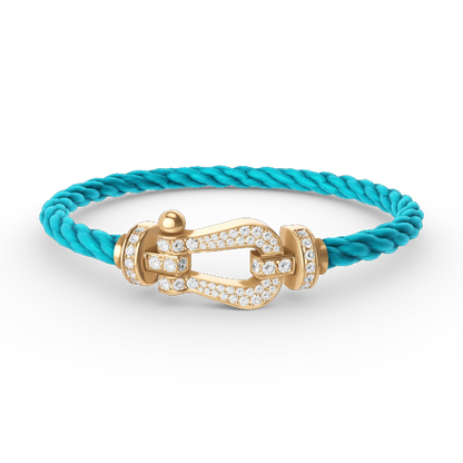 [Solara Jewelry]FORCE LARGE HORSESHOE FULL DIAMOND BRACELET GOLD
