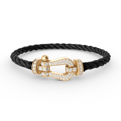 [Solara Jewelry]FORCE LARGE HORSESHOE FULL DIAMOND BRACELET GOLD