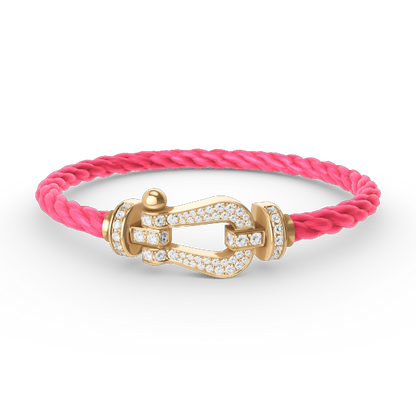 [Solara Jewelry]FORCE LARGE HORSESHOE FULL DIAMOND BRACELET GOLD