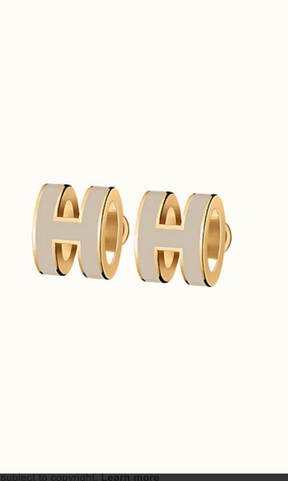 [Solara Jewelry]MINI POP H GOLD EARRINGS GREY