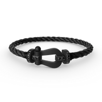 [Solara Jewelry]GROSSE SERIE HUFEISEN SCHWARZES SAMURAI-ARMBAND